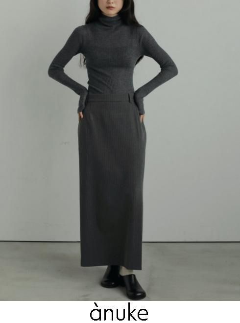 anuke (̡<br>Heather Stretch Middleskirt  25ͽ62520801ۥ󥰡ޥ ͽ : 9ܡ ߼