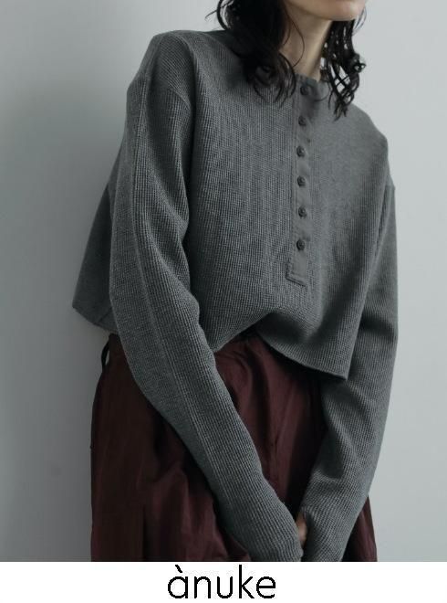 anuke (̡<br>Waffle Henley Tops  25ͽ62520628ۥåȥ ͽ : 9ܡ ߼