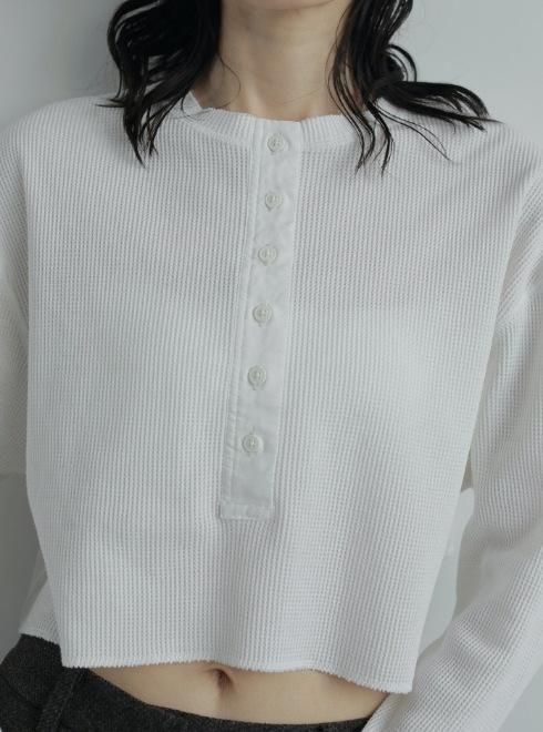 anuke (アンヌーク）Waffle Henley Tops☆ 25秋冬【62520628