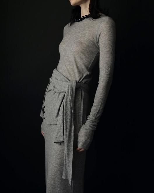 anuke (アンヌーク）Sheer Rib Cardigan 25秋冬予約2【62520602