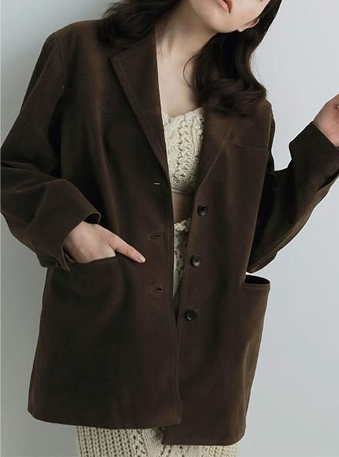 anuke (アンヌーク）Eco Suede Jacket☆ 25秋冬【62520102】ジャケット