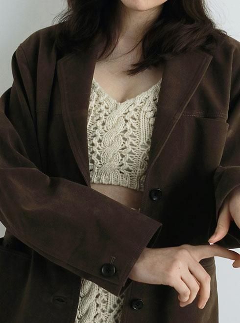 anuke Eco Suede Jacket 36サイズ anuke アンヌーク 2025FallWinter アウター Eco Suede Jacket エコ