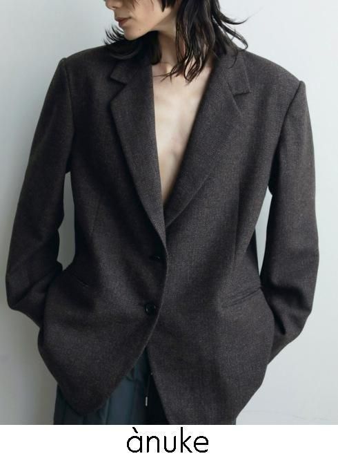 anuke (̡<br>Herringbone Wool Jacket   25ߡ62520107ۥ㥱å   an10