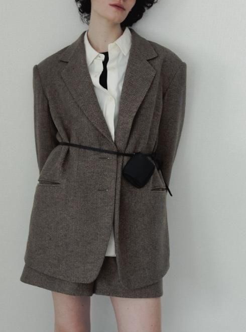 anuke (アンヌーク）Herringbone Wool Jacket☆ 25秋冬【62520107