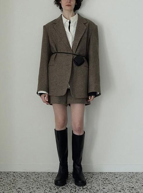 anuke (アンヌーク）Herringbone Short Pants☆ 25秋冬