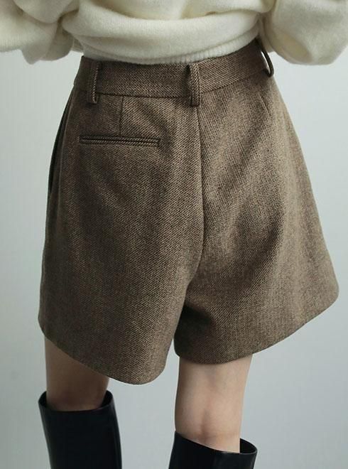 anuke アンヌーク　Herringbone Short Pants anuke アンヌーク Herringbone Short Pants 62520728【BEG