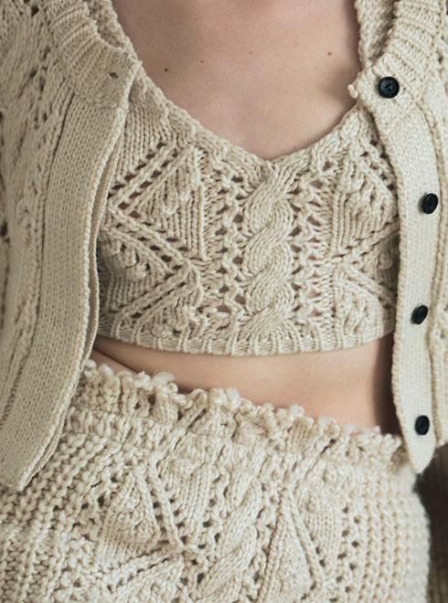 anuke (アンヌーク）Cable Knit Bustier☆ 25秋冬予約【62520506