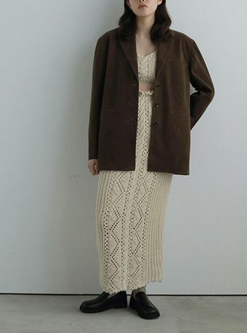 anuke (アンヌーク）Cable Knit Bustier☆ 25秋冬予約【62520506