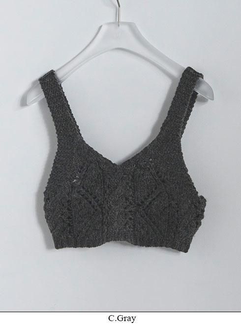 anuke (アンヌーク）Cable Knit Bustier☆ 25秋冬予約【62520506