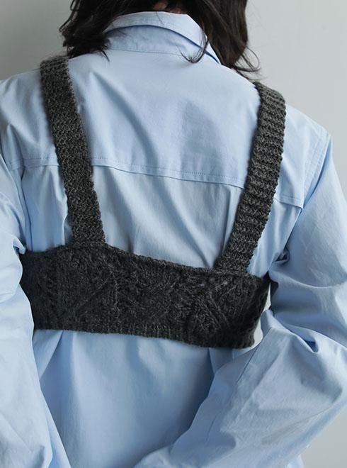 anuke (アンヌーク）Cable Knit Bustier☆ 25秋冬予約【62520506