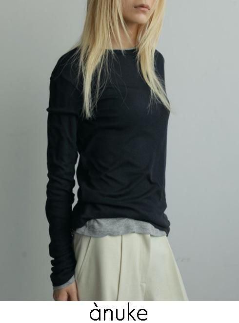 anuke (̡<br>Layered Sheer Long T-shirts  25ͽ62520617T ͽ : 10ܡ ߼