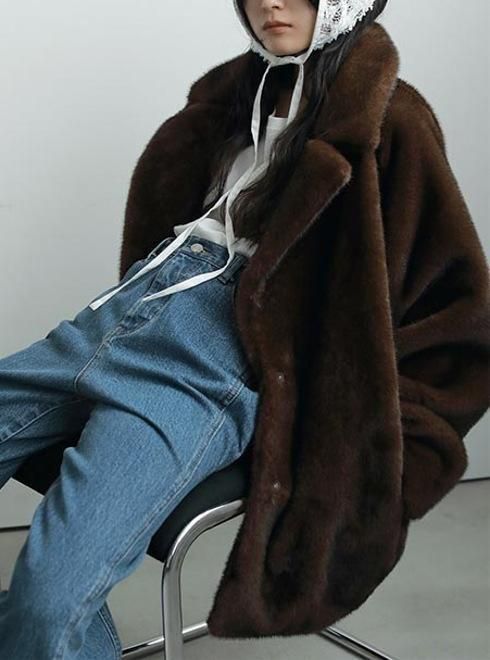 anuke (アンヌーク）Eco Minkfur Jacket☆ 25秋冬【62520101