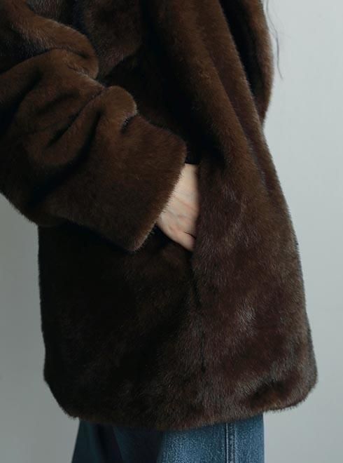 anuke (アンヌーク）Eco Minkfur Jacket☆ 25秋冬【62520101