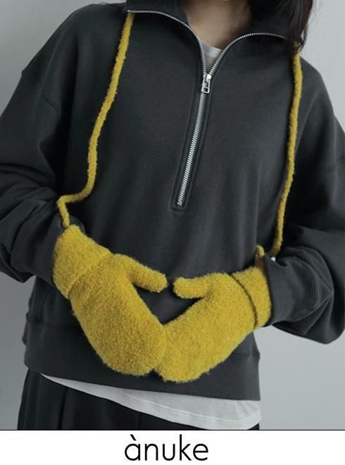 anuke (̡<br>Boucle Knit Mittens  25ͽ62521027ۼ ͽ : 11ܡ ߼