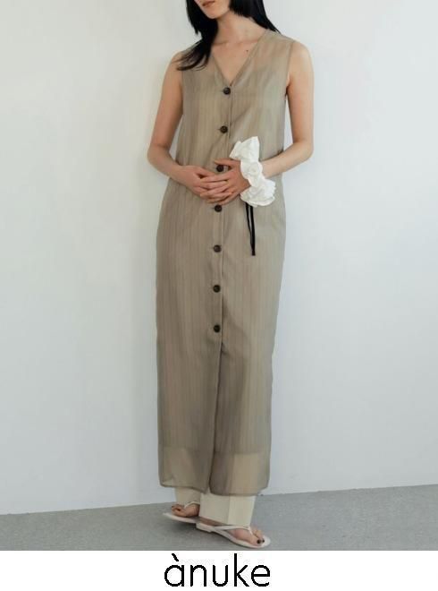 anuke(̡)<br>Stripe Layered Onepiece  25ղ.ͽ62510330ۥե쥢ԡ ͽ : 6ܡ