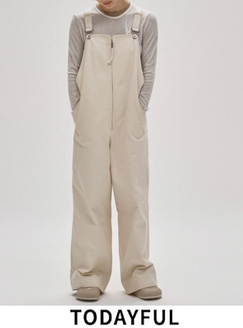 TODAYFUL (ȥǥե<br>Frontzip Twill Salopette  25.ͽ12520318ۥ륤󡦥ӥͥ ͽ : 10~ 25߼
