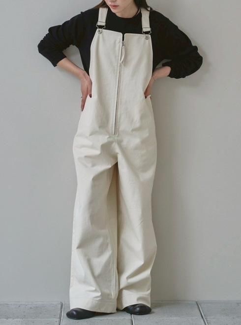 TODAYFUL (トゥデイフル）Frontzip Twill Salopette☆ 25秋冬.予約