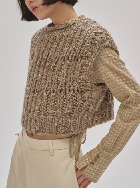 トップス TODAYFUL Mix Handknit Vest TODAYFUL (トゥデイフル）Mix Handknit Vest☆ 25秋冬.予約