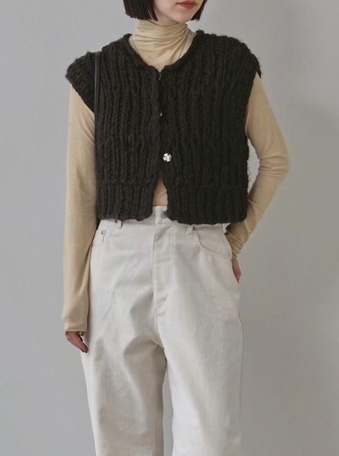 TODAYFUL (トゥデイフル）Mix Handknit Vest☆ 25秋冬.予約