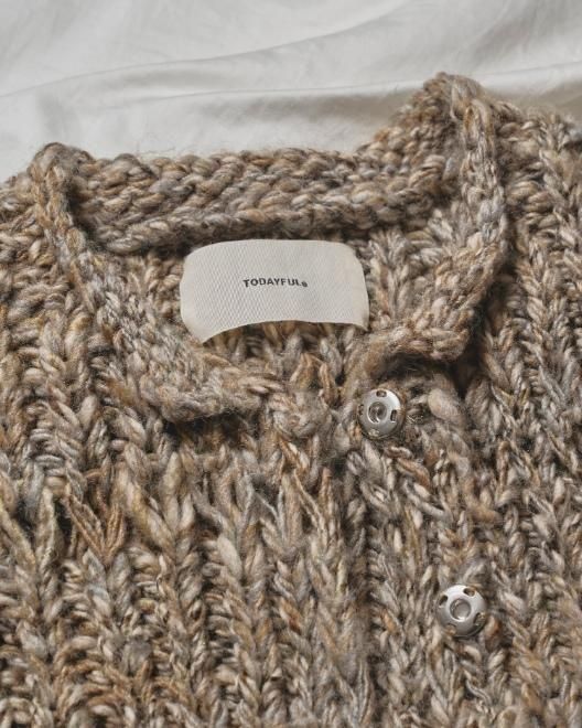 TODAYFUL (トゥデイフル）Mix Handknit Vest☆ 25秋冬.予約