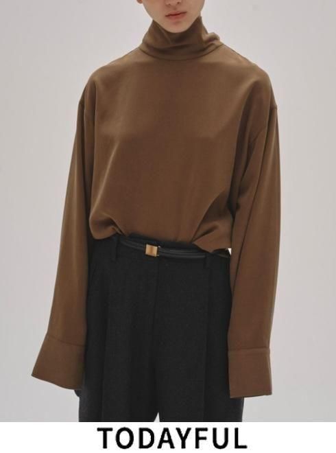 TODAYFUL (ȥǥե<br>Peachskin Turtle Blouse  25.ͽ12520414ۥġ֥饦 ͽ : 10~ 25߼