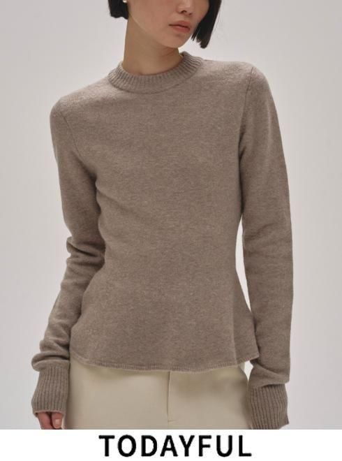 TODAYFUL (ȥǥե<br>Puffy Peplum Knit  25.ͽ12520521ۥ˥åȥȥåץ ͽ : 10~ 25߼