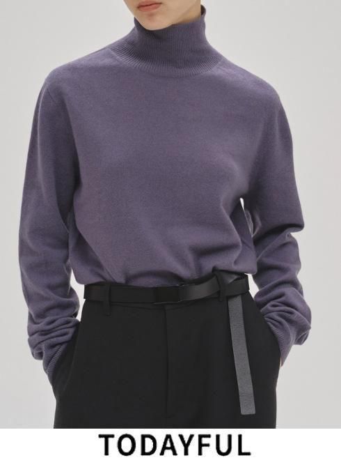 TODAYFUL (トゥデイフル）Wool Cashmere Turtle Knit☆ 25秋冬