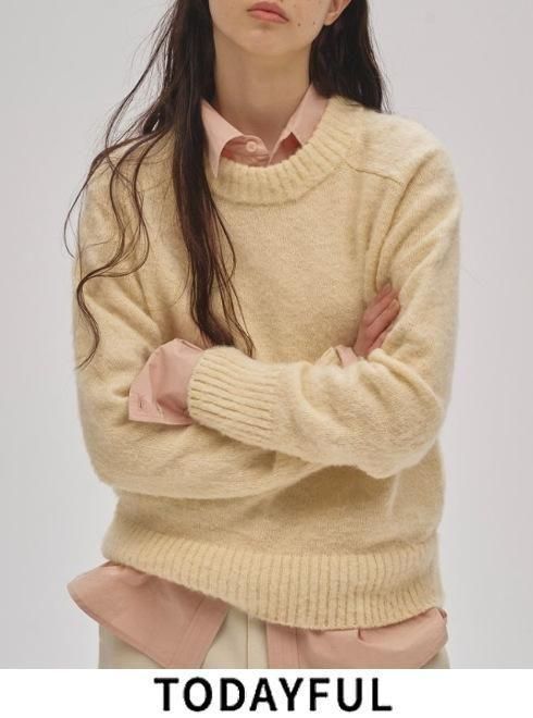 TODAYFUL (ȥǥե<br>Brashed Crewneck Knit  25.ͽ12520534ۥ˥åȥȥåץ ͽ : 11~ 25߼