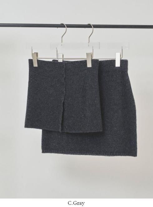 スカート TODAYFUL Layered Knit Skirt(BLACK) TODAYFUL (トゥデイフル）Layered Knit Skirt☆ 25秋冬.予約【12520808
