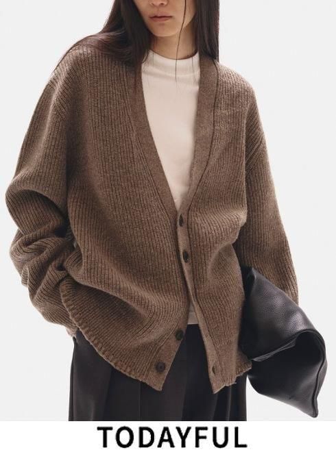 TODAYFUL (ȥǥե<br>Wool Ribknit Cardigan  25.ͽ12520519ۥǥ ͽ : 11~ 25߼