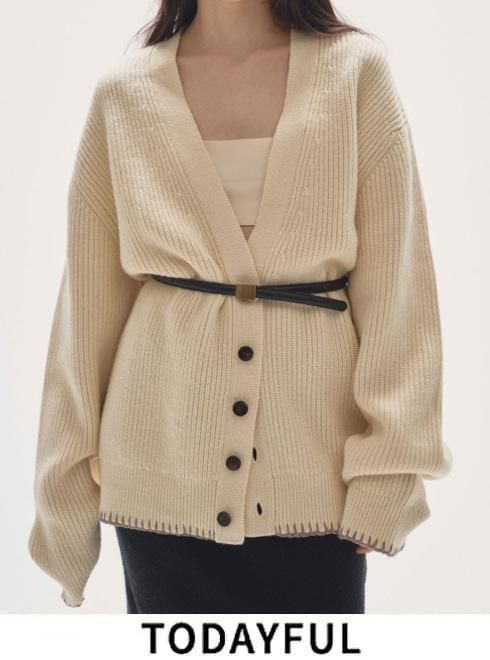 TODAYFUL (トゥデイフル）Wool Ribknit Cardigan☆ 25秋冬.【12520519