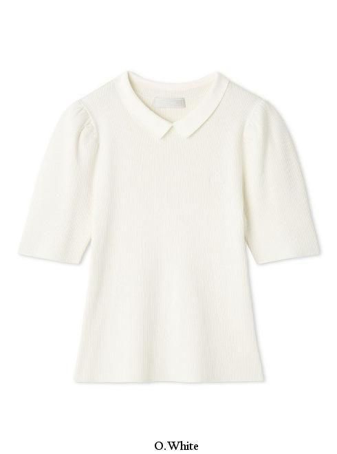 セルフォード　CELFORD 白　トップス CELFORD（セルフォード）の「フェザーフリルリブニットプルオーバー