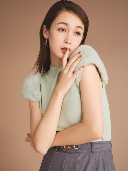 CELFORD (セルフォード)シルクブレンドショートファースリーブ