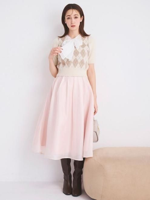 CELFORD (セルフォード)シア―フレアスカート 25秋冬【CWFS254073