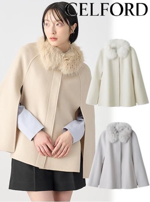 CELFORD (セルフォード)ファーティペットケープ 25秋冬【CWFC254049