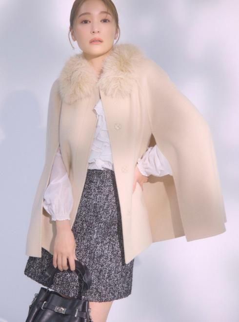 セルフォード　黒 ケープコート CELFORD（セルフォード）の「【HANAE MORI×CELFORDコラボ】 ケープ