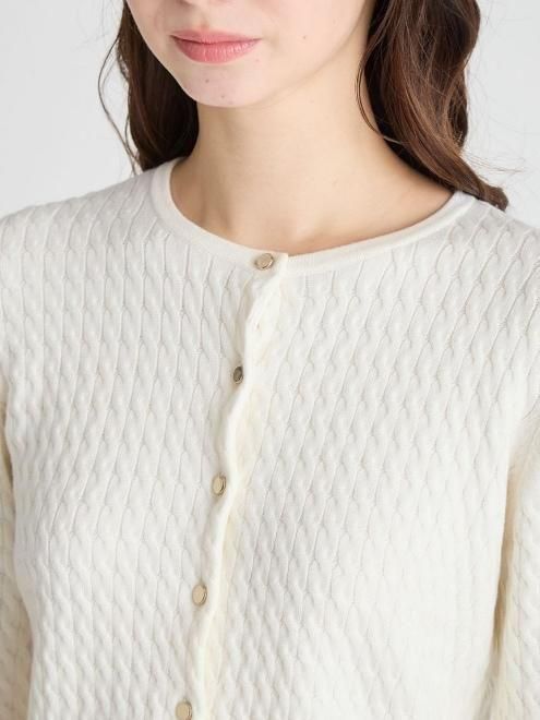 CELFORD (セルフォード)シルクカシミア混ファートリムカーディガン 25