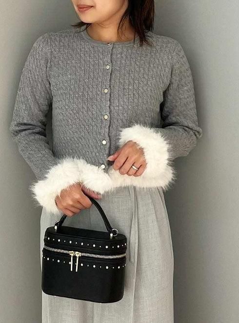 CELFORD (セルフォード)シルクカシミア混ファートリム