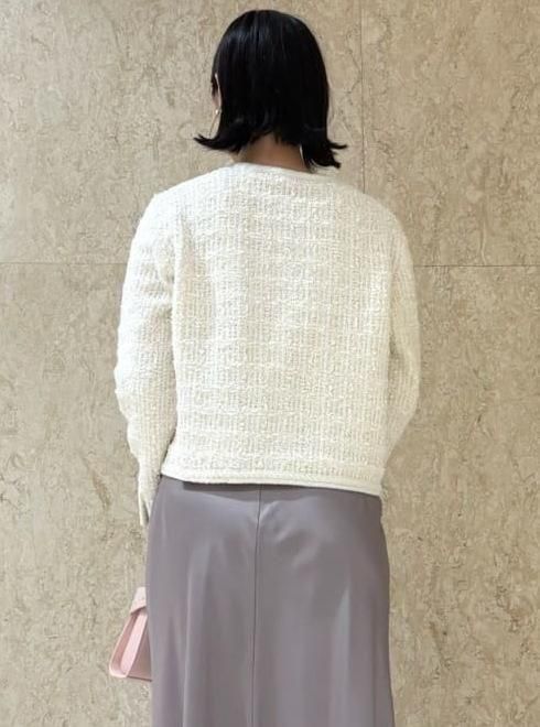 【CELFORD】ツイードニットジャケット【新品、タグ付き】 セルフォード CELFORD ツイードニットジャケット （IVR