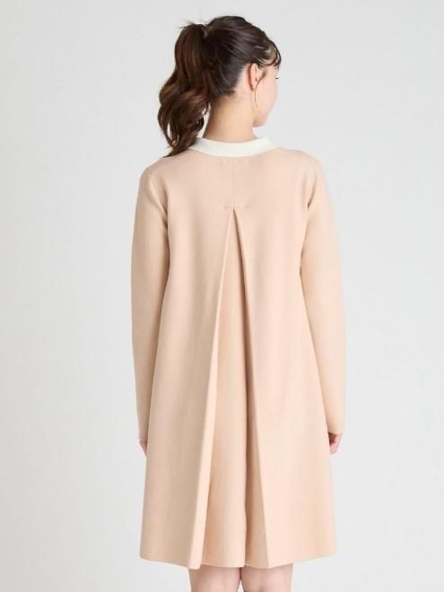 CELFORD (セルフォード)衿付きAラインニットワンピース 25秋冬