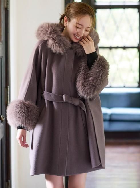 CELFORD セルフォード ファーポンチョコート2025AW 2025aw セルフォード ファーポンチョコート - メルカリ