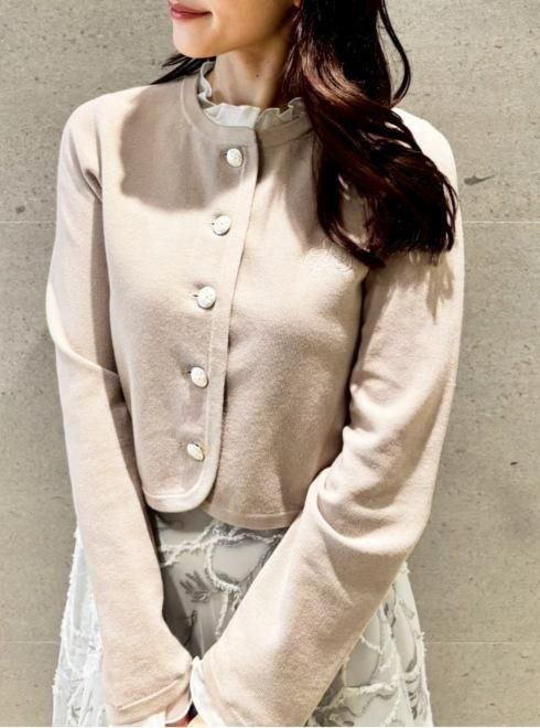 CELFORD (セルフォード)フリルデタッチャブルカーディガン 25秋冬