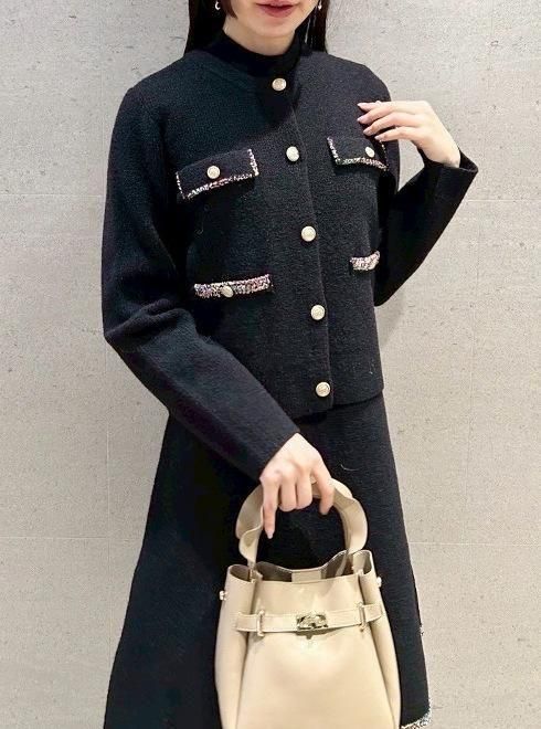 CELFORD (セルフォード)トリムミニニットワンピースセット 25秋冬