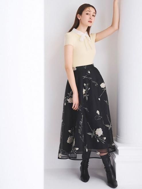 美品　foufou / フーフー ニットツィードノーカラージャケット FURFUR ジャケット ノーカラージャケット ステッチワークノー