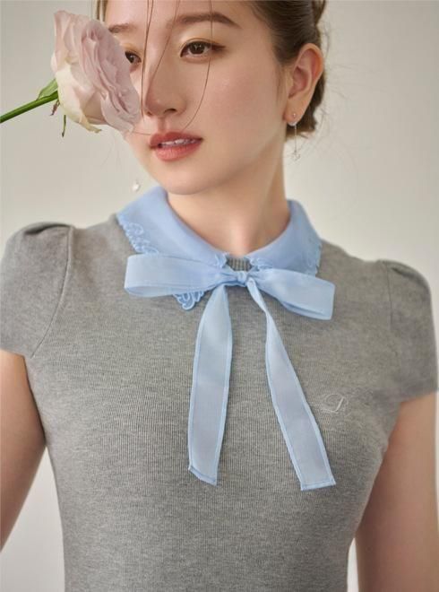 CELFORD (セルフォード)P.J.REDOUTE エンブロイダリー衿付きニット 25