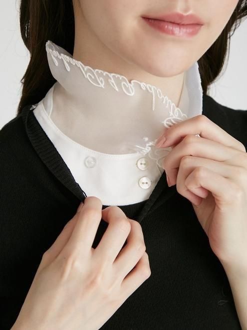 CELFORD (セルフォード)P.J.REDOUTE エンブロイダリー衿付きニット 25