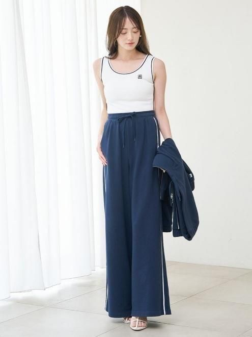 完売 SNIDEL / UVカットスウェットワイドパンツ スナイデル SNIDEL UVスウェットワイドパンツ （GRY