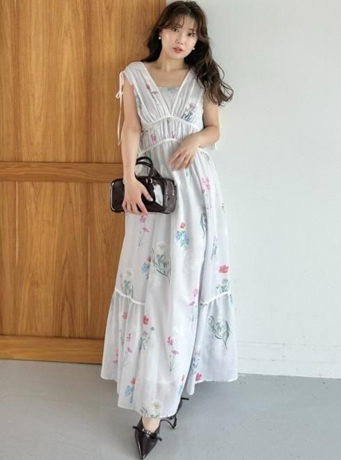 スナイデル フラワードロストディティールワンピース 00サイズあり】フラワードロストディティールワンピース(マキシ