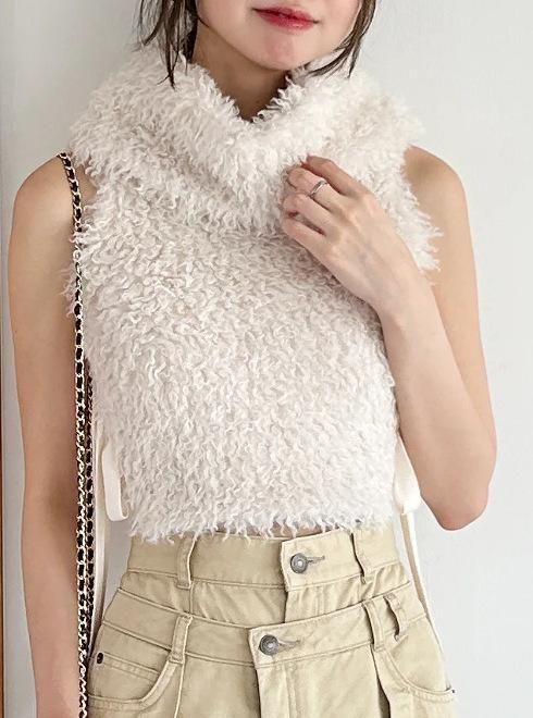 snidel （スナイデル）フェイクファーアメスリニットプルオーバー 25