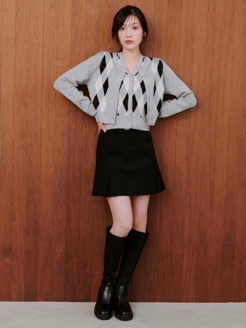 snidel （スナイデル）アーガイルカーディガン 25秋冬【SWNT254289